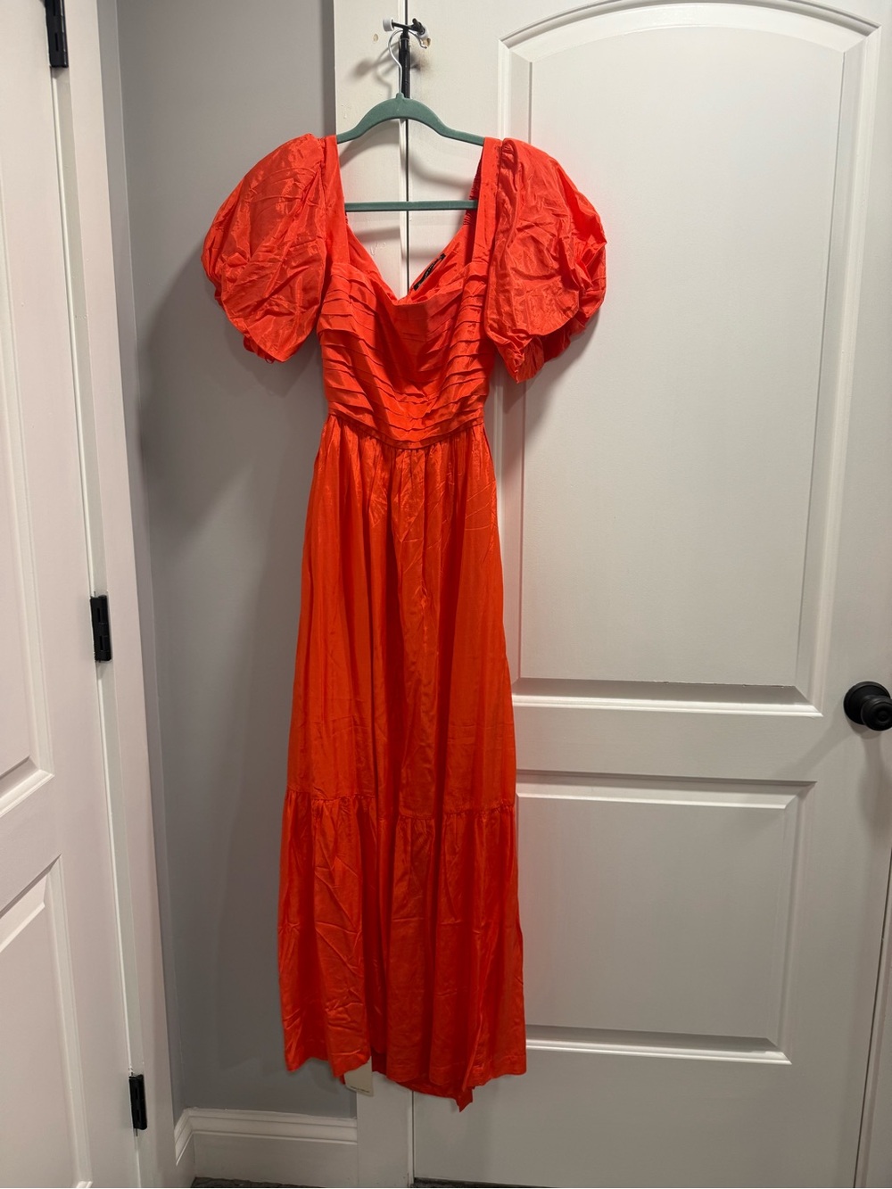 Abercrombie & Fitch Vibrant Orange Satin Dress